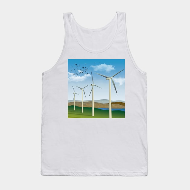 Wind Turbines Tank Top by Dual Rogue